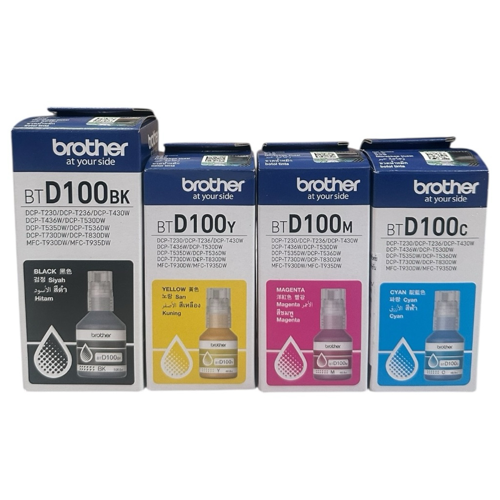 หมึกเติม Brother BT-D100 Black Brother BT-D100 C M Y ของแท้