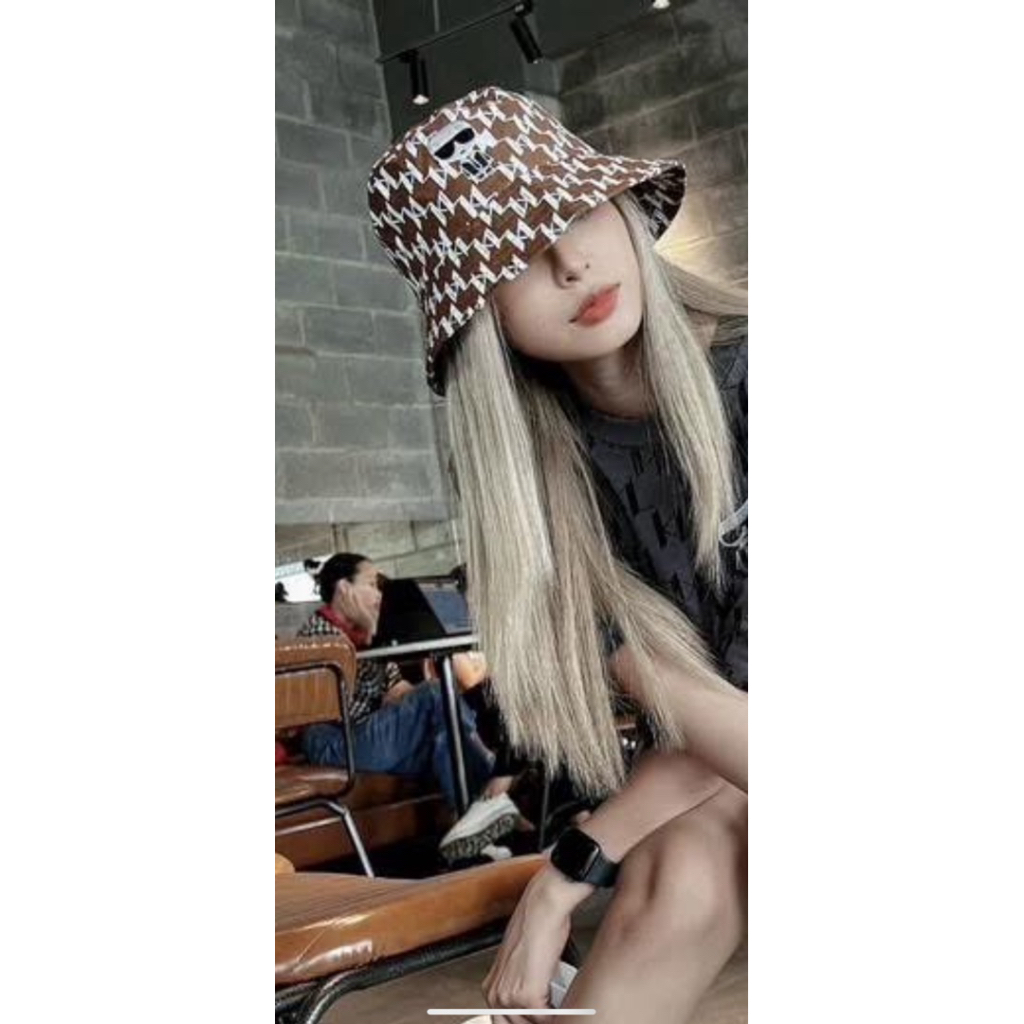 หมวกBUCKET ลุงคาลร์ น่ารักกก🤎size m 🤎🖤🖤