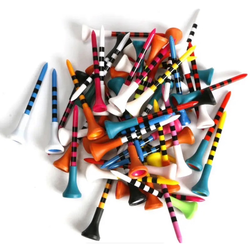 GOLF TEE ลายม้าลาย – รุ่นยาวพิเศษ 83/70 มม. 1 ชุด 10/20/50 ชิ้น