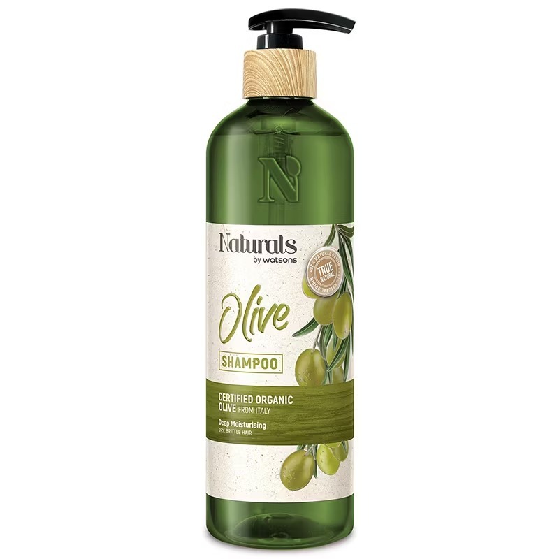 Naturals By Watsons Olive Shampoo/Conditioner เนเชอรัลบายวัตสันแชมพุ/ครีมนวดผมโอลิฟ 490มล.