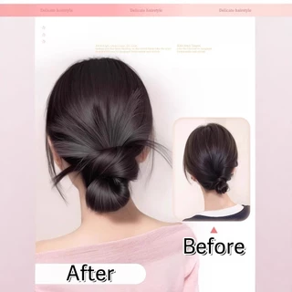 มวยผมลอนยุ่งๆ กิ๊บติดผมเก๋ๆ 4สี สไตล์เกาหลี แฮร์พีชกิ๊บหนีบ ทรงดังโงะ ไหมนิ่ม ไม่เงา กิ๊บหนีบปลอม กิ๊บหนีบผมครึ่งหัว