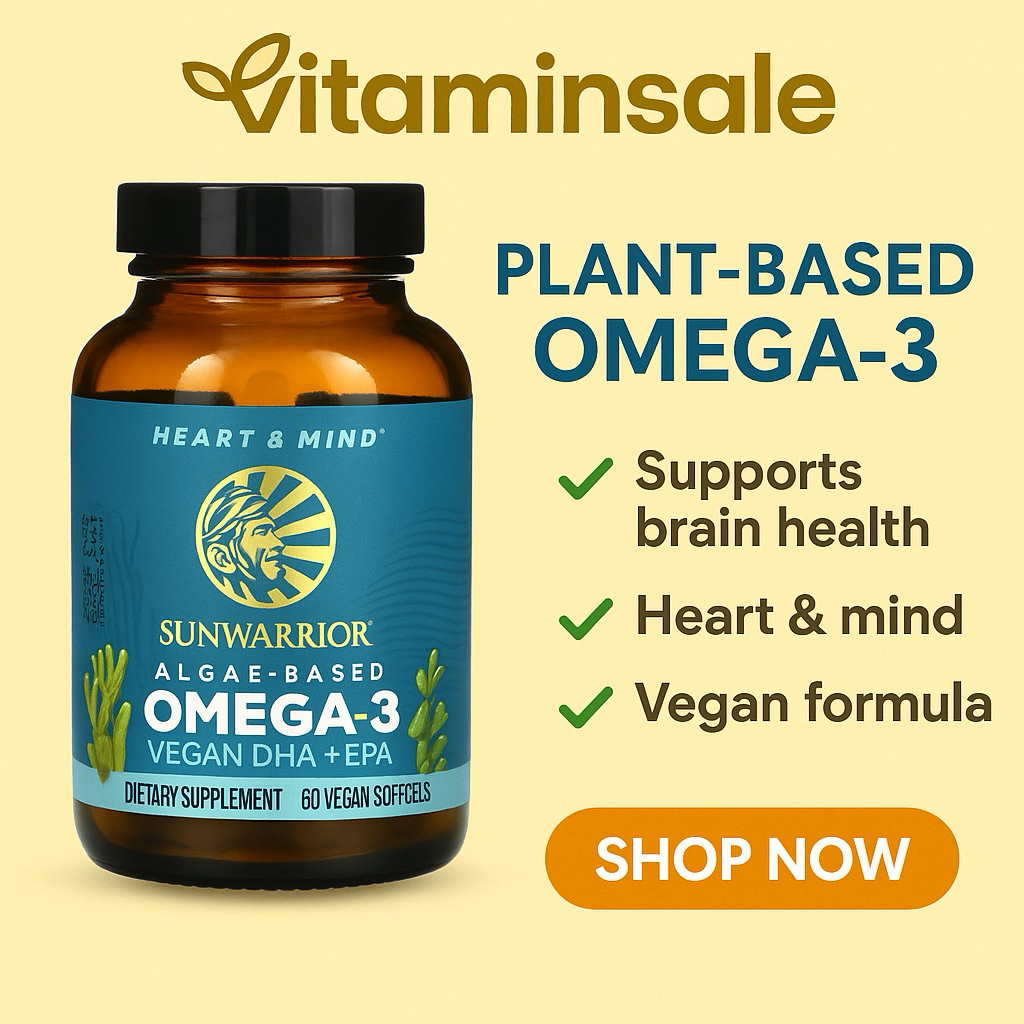 Sunwarrior Vegan Algae‑Based Omega‑3 DHA + EPA 60 Softgels