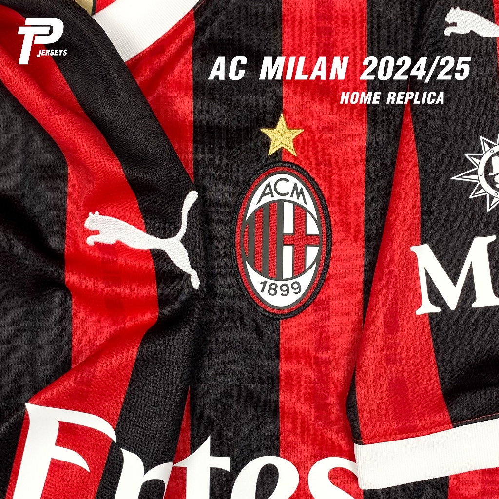 เสื้อฟุตบอล AC Milan 2024/25 Home เสื้อเอซี มิลาน ของแท้
