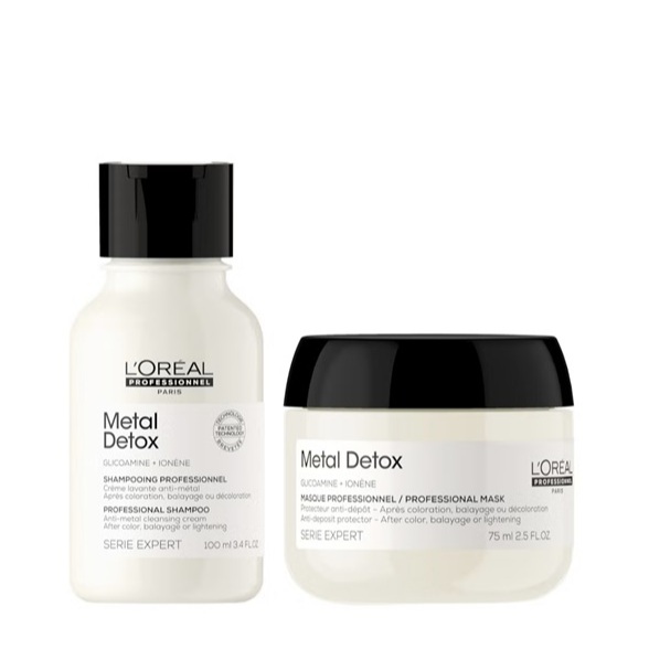 พร้อมส่ง ของแท้ L'Oreal Professional Metal Detox/Metal Dx Shampoo & Hair Mask Mini Set (100ml+75ml)/