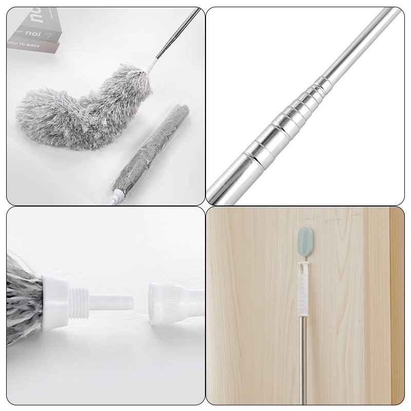 [จัดส่งจากกรุงเทพฯ] แปรงปัดฝุ่น ไม้ปัดฝุ่น ไม้กวาดหยากไย่ ไม้ปัดฝุ่นไมโครไฟเบอร์ ปรับความงอ ปรับยืดได้ 0.8-2.8 ม ฝุ่นไม่ - รูปที่ 6