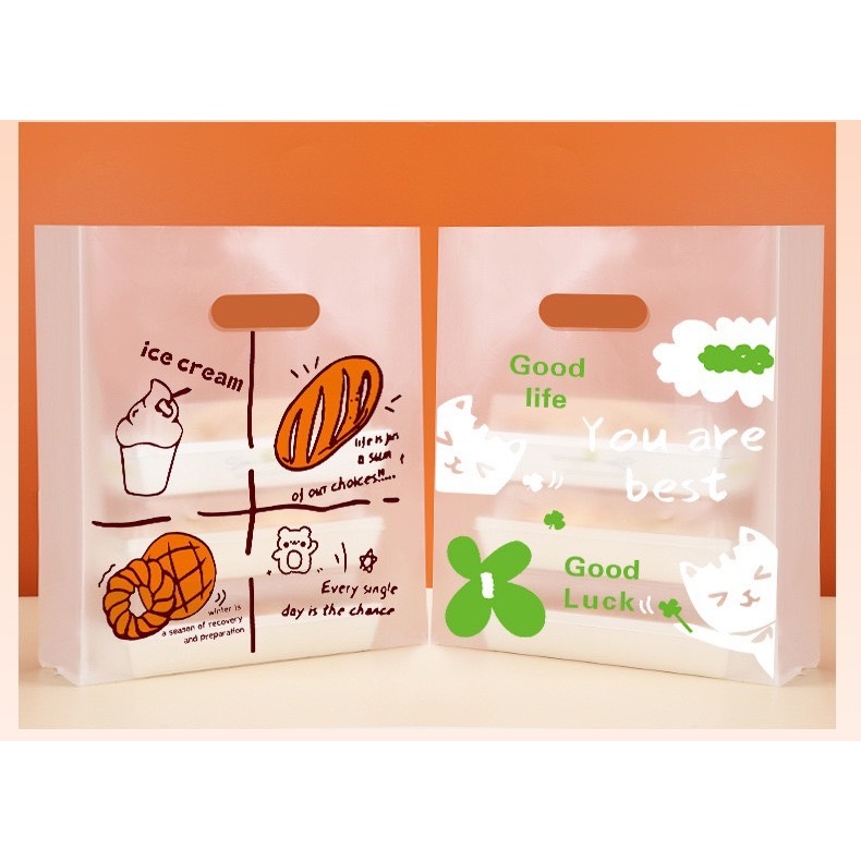 ถุงใส ถุงใส่ขนมปัง ถุงแฟชั่น ถุงพลาสติก ถุงใส่ขนม ถุงพลาสติก 50ใบ - รูปที่ 2