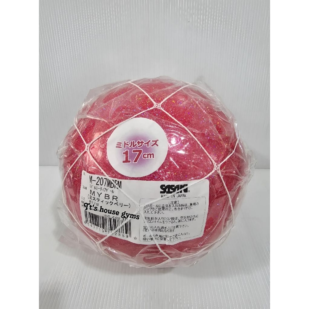 พร้อมส่งจากไทย‼️ Sasaki บอลยิมนาสติก Glitter รุ่น Middle Meteor ball ขนาด 17 cm M-207MBRM