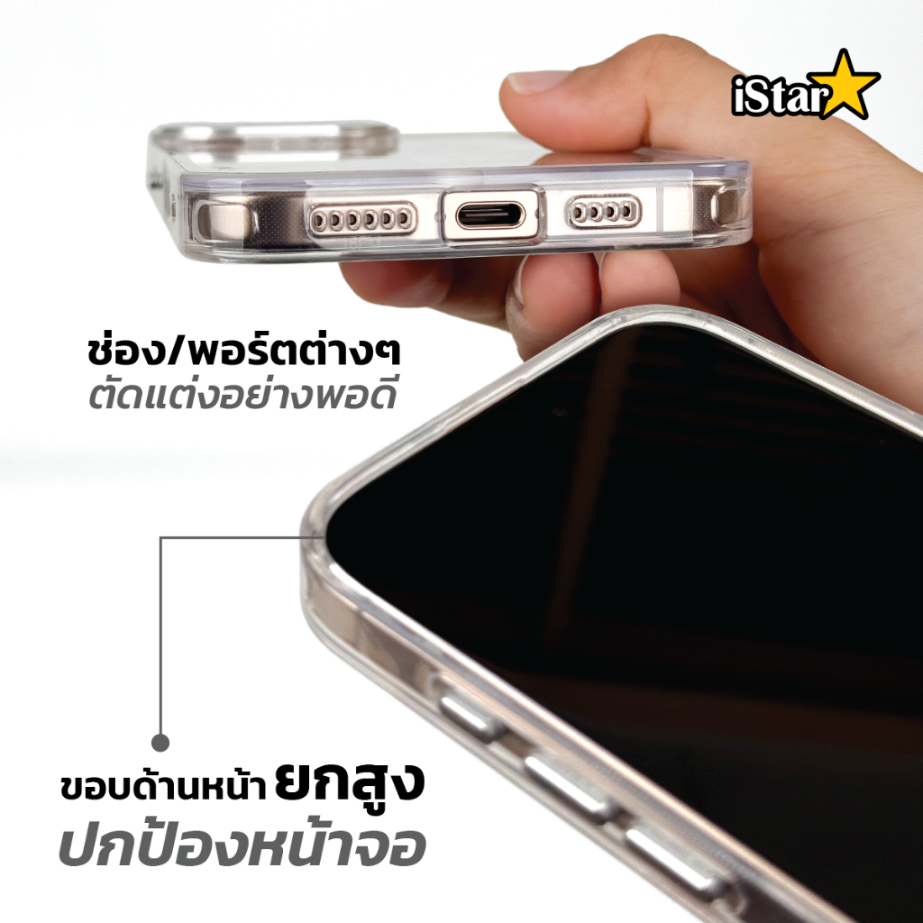 [iStar] เคสใส แม่เหล็ก ป้องกันการชน เคสไอโฟน 17ProMax 17 16 pro max 16plus 15proamx 15 13 14 12 11 - 2