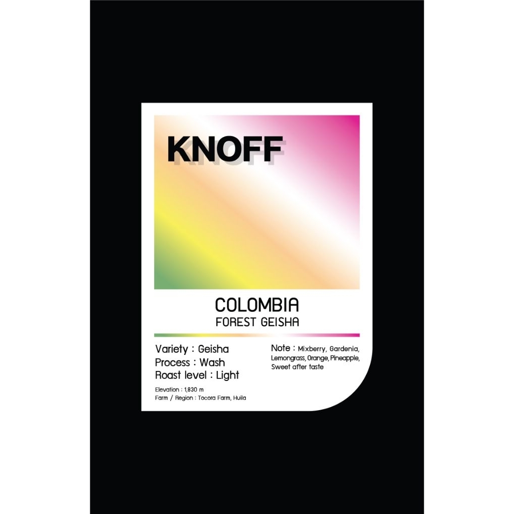 เมล็ดกาแฟคั่ว Colombia Forest Geisha (Wash Process) 150g