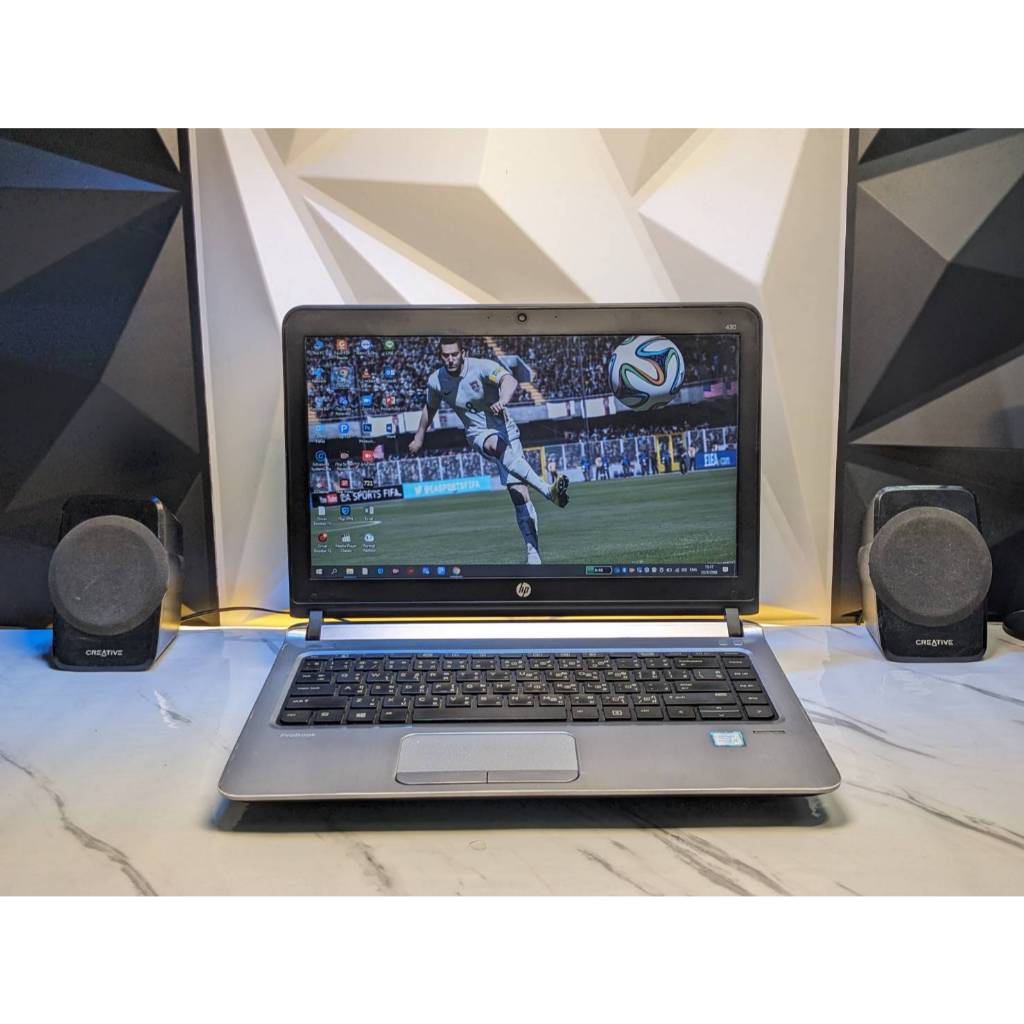 HP Probook 430 G3 CPU i5 6200U 2.40ghz RAM 8 GB SSD 120 GB แป้นพิม ลำโพง กล้อง ปกติ แบตเก็บไฟ มีสายช