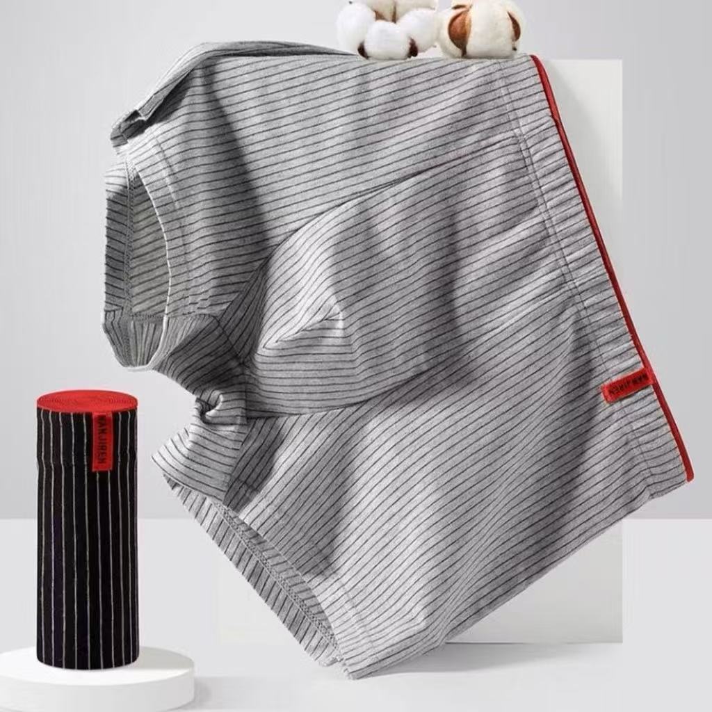 MW159【แพ็ก 4 ตัว】กางเกงในบ็อกเซอร์ผู้ชาย Boxer  เนื้อผ้านิ่ม สวมใส่สบาย มีไซส์ใหญ่ L-4XL รูปที่ 3