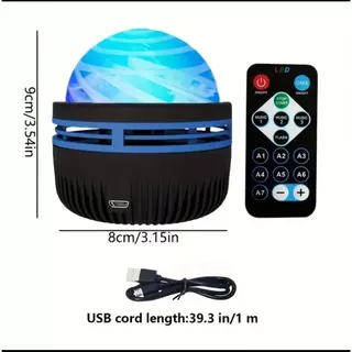 โคมไฟฉายแสงออโรร่าดนตรีหมุนได้, LED RGB, โคมไฟฉายเจ็ดสี, ห้องนั่งเล่น ไฟกลางคืนบรรยากาศข้างเตียงใน