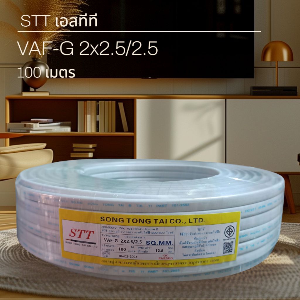 STT เอสทีที VAF-G 2x2.5/2.5  (50เมตร ,90เมตร ,100เมตร)