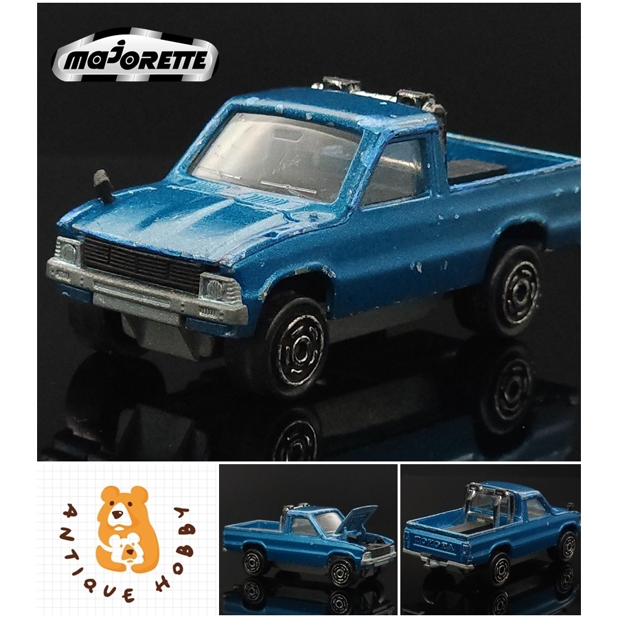 👑โมเดลรถเก่าของเล่นเก่า รถสะสมโบราณ มือสอง: MAJORETTE TOYOTA HILUX PICK-UP สีน้ำเงิน 👑