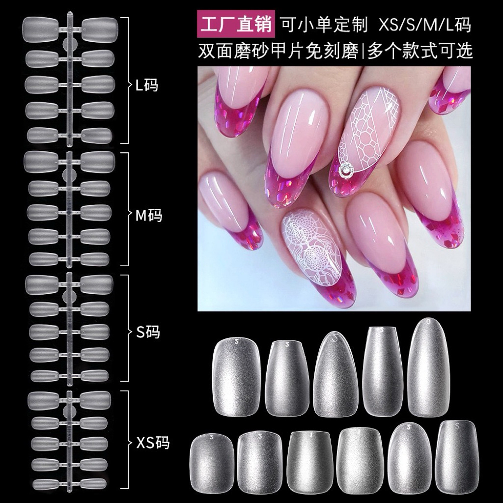 เล็บ PVC แบบแผง 1 แผง 20 ชิ้น มีให้เลือกทั้งหมด 9 ทรง size S,M สินค้าพร้อมส่งในไทย