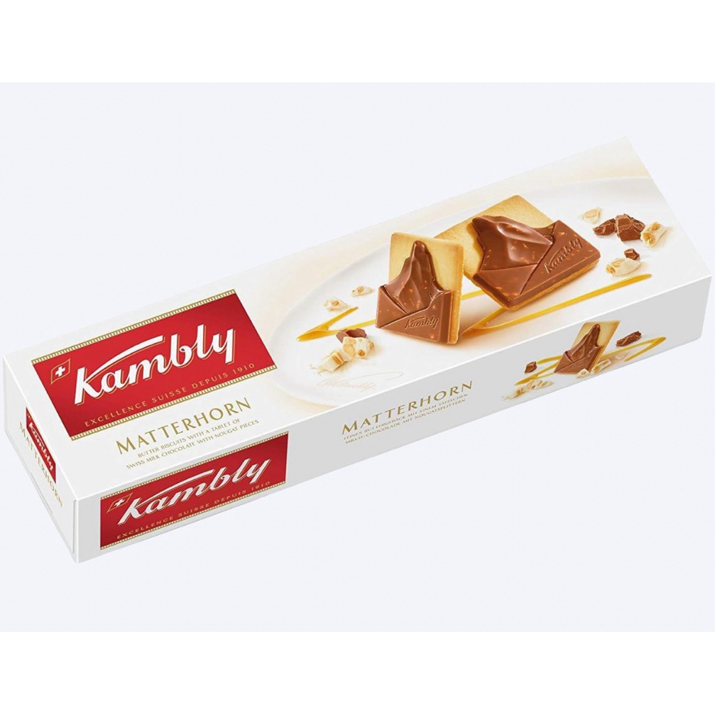 Kambly Matterhorn Chocolate Nougat Biscuit/Florentin Sliced almond/Noisettes Au Choc Nior Biscuit 10