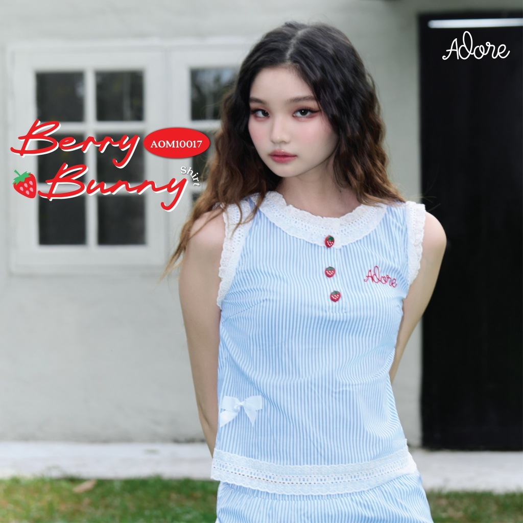 ADORE2112 AOM10017 :  BERRY BUNNY SLEEVELESS TOP