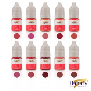 สีสักปาก Hanafy 5ml. สีสักปากรัสเซีย สีติดหนาแน่น สีไฮบริจด์…