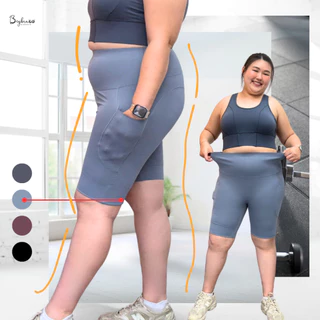 Bigbraco-HI149 (L-4XL)เล้กกิ้งขา4ส่วน เอวสูง ขอบเอวกระชับหน้าท้อง มีกระเป๋า2ข้างลำตัว