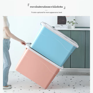 กล่องเก็บของ 25/60/100/200 กล่องพลาสติก ฝาสไลด์ แบบพลิกได้