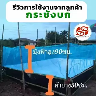 ส่งฟรี- กระชังบก ความสูงผ้ายาง 50 ซม. ต่อมุ้งฟ้า เลี้ยงปลา กบ หอย ปู หนา 0.3 mm ผลิตจากโรงงานโดยตรง
