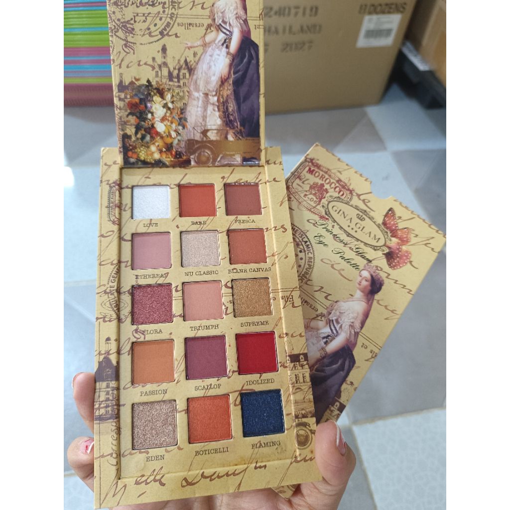 GINA GLAM จีน่า เกลม อาย พาเลท อายแชโดว์ ตกแต่งเปลือกตา สีสวย ติดทนนาน มีกริตเตอร์