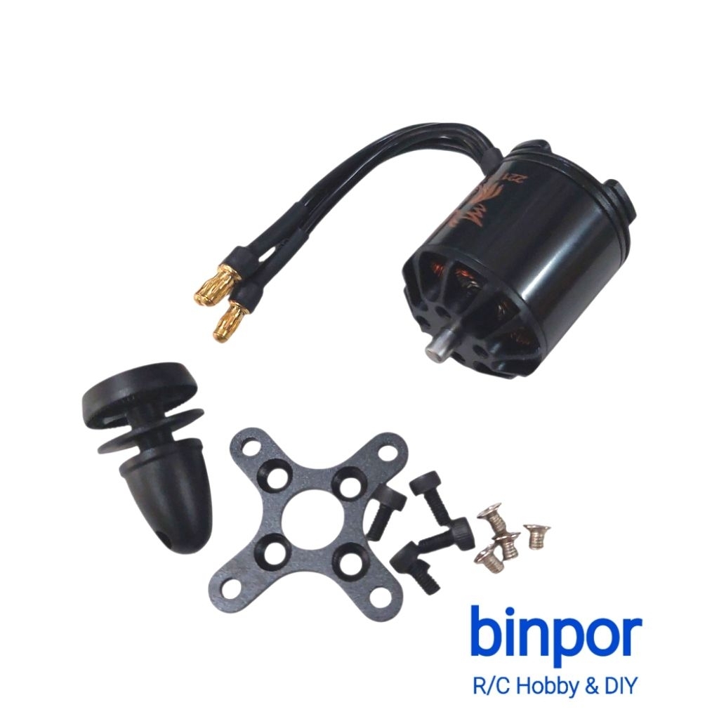 มอเตอร์ Redcon 2217/1700KV เหมาะสำหรับเครื่องบินปีก 90-120 cm ใบพัด 8x4E in stock