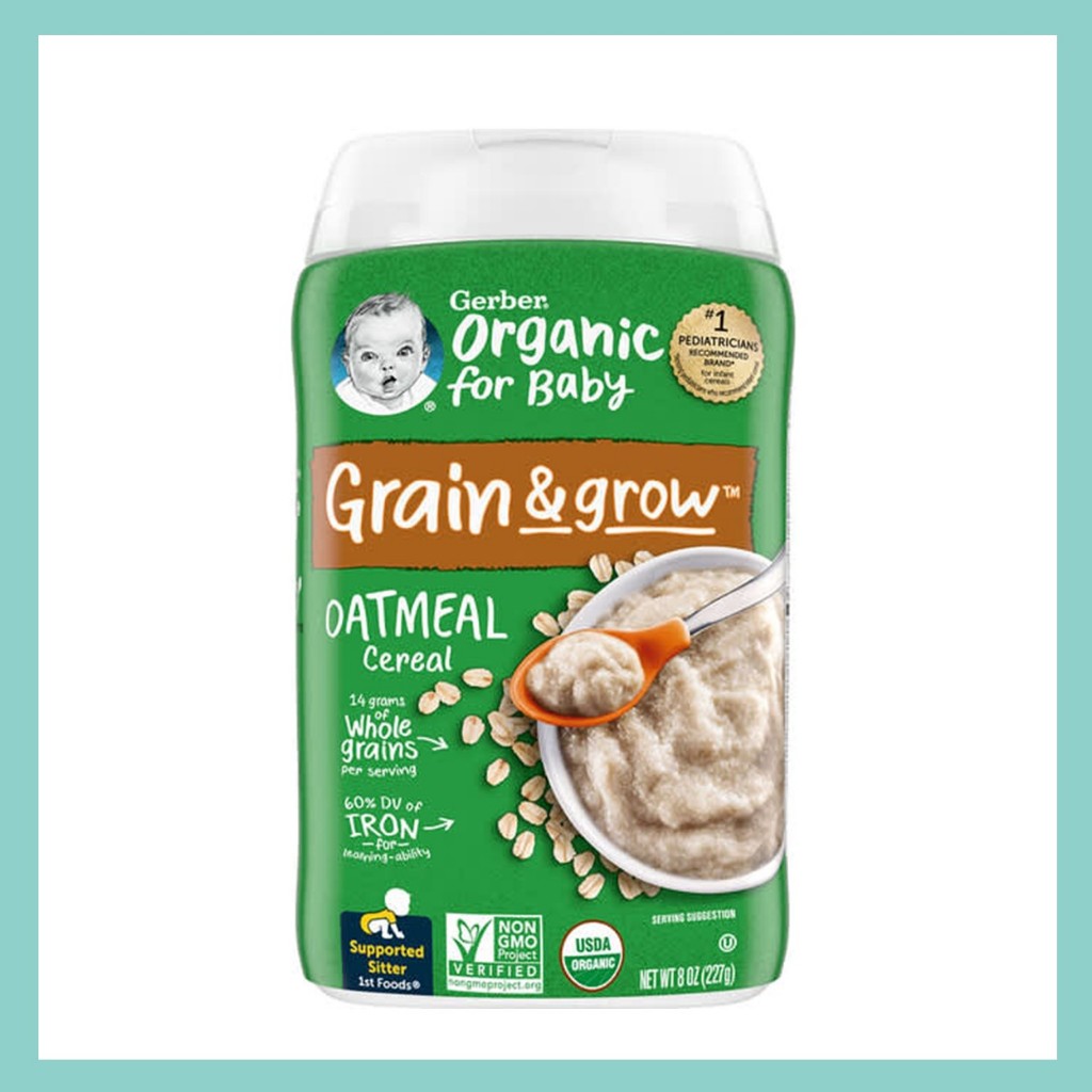 ✳️[แท้/พร้อมส่ง]✳️ Gerber, Organic for Baby Grain & Grow 1st Foods Oatmeal Cereal 227g ข้าวโอ๊ตบดออร