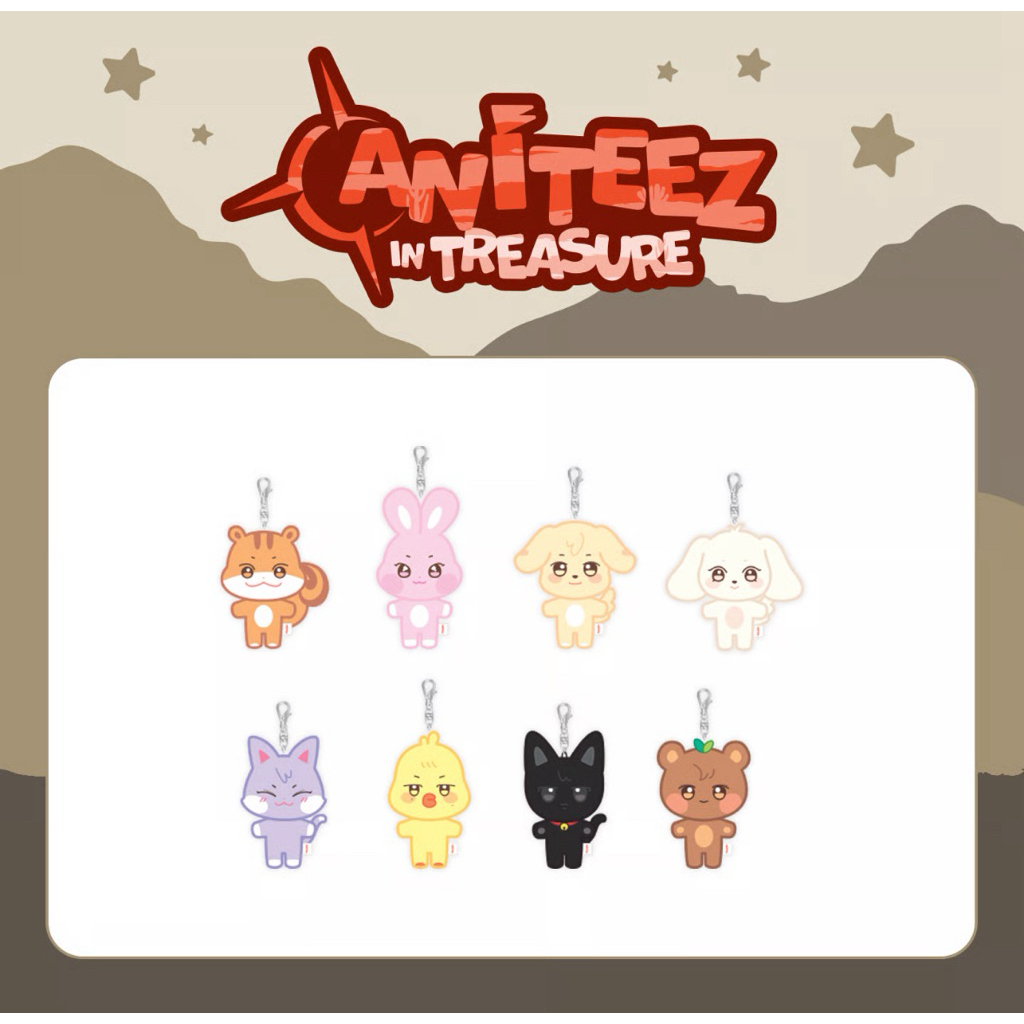 พร้อมส่ง aniteez in treasure keyring พวงกุญแจ ateez