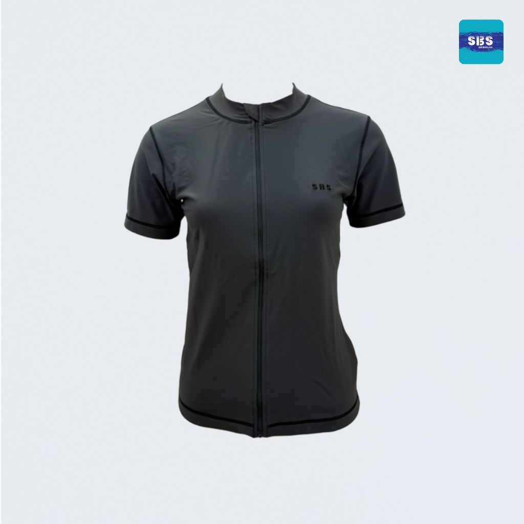 เสื้อว่ายน้ำเเขนสั้นผู้หญิง มีซับใน ยืดหยุ่นได้ดี ใส่สบาย | SBS SWIMWEAR | S-2342