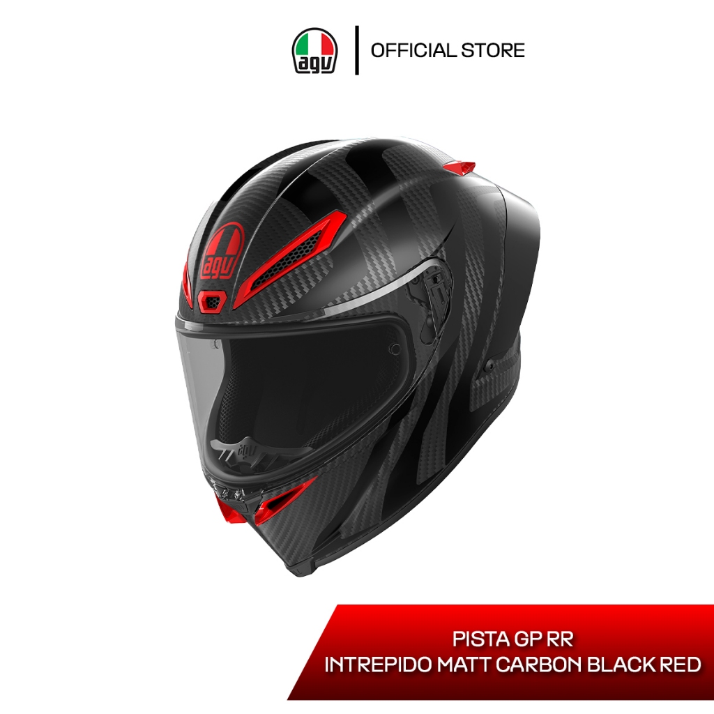 หมวกกันน็อค AGV PISTA GP RR / INTREPIDO MATT CARBON B/R