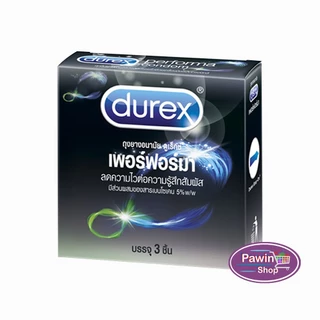 Durex Performa ดูเร็กซ์ เพอร์ฟอร์มา ขนาด 52.5 มม บรรจุ 3,10 ชิ้น [1 กล่อง] JJ 6XXX ถุงยางอนามัย ผิวเรียบ condom ถุงยาง