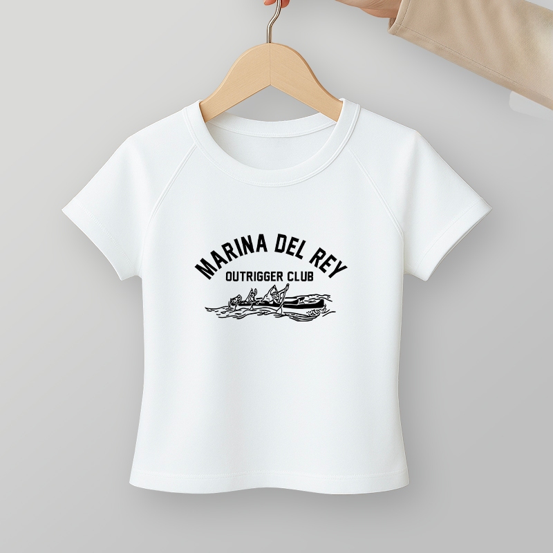 เสื้อครอปสั้น สกรีนลายตัวหนังสือy2k ครอปรัดรูป เอวลอย รูปที่ 3