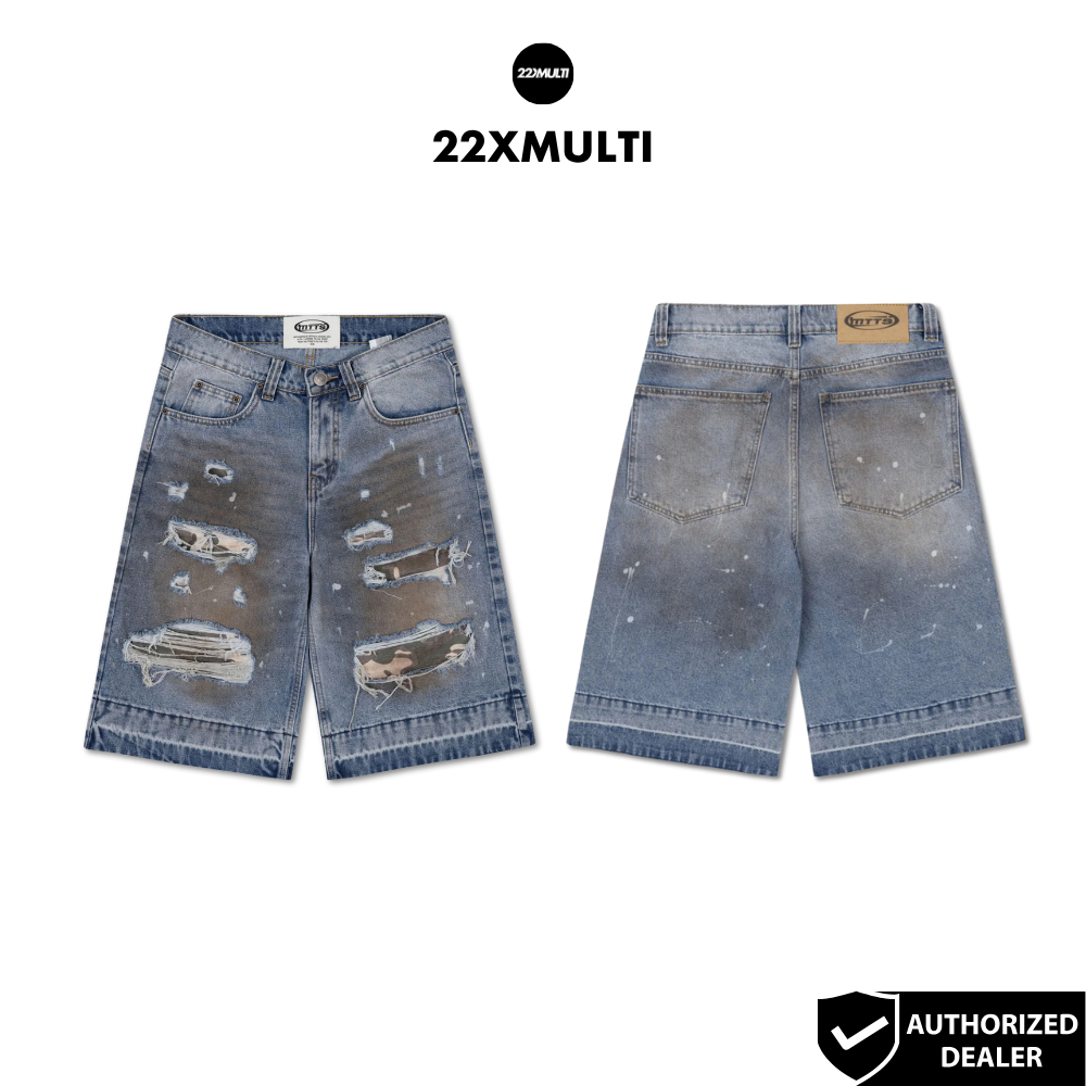 (🔥จัดส่งด่วน 1 วัน!) [OFFONOFFCLUB] RP CAMO LAYER DENIM JORTS [22XMULTI]