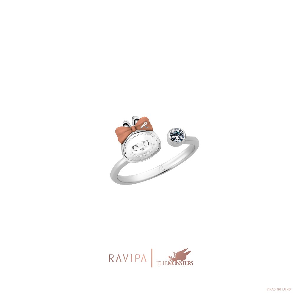 Ravipa | Labubu Baby Wishbone Diamond Ring - แหวน
