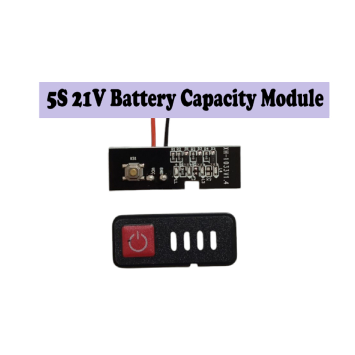 บอร์ดแสดงสถานะความจุแบตเตอรี่ 5S 18V-21V