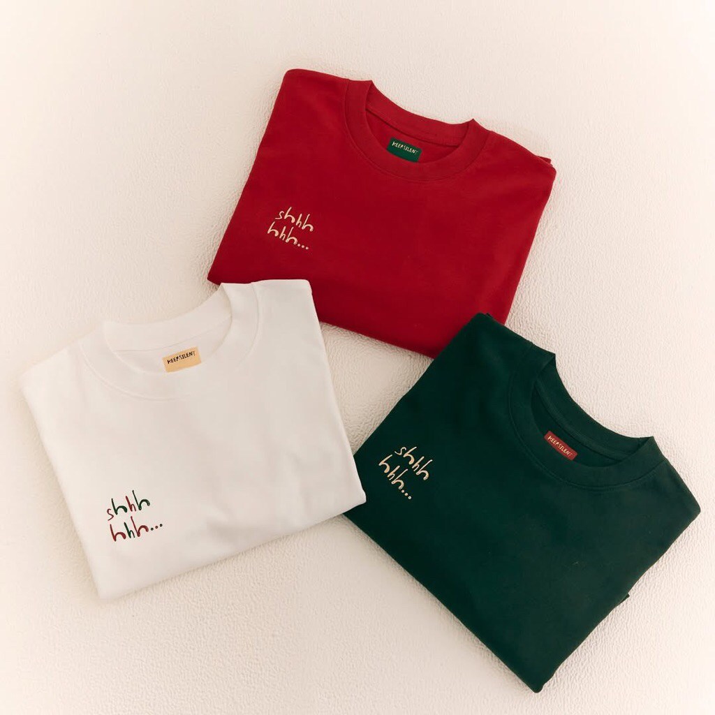 [พร้อมส่ง/มือหนึ่ง] เสื้อ Keep Silent - Shhh MERRY TEE (สีขาว) Size L