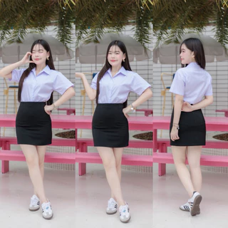 กระโปรงนักศึกษา กระโปรงทรงเอไม่ผ่า ความยาว 16 - 24 นิ้ว เอว 24 - 30 นิ้ว