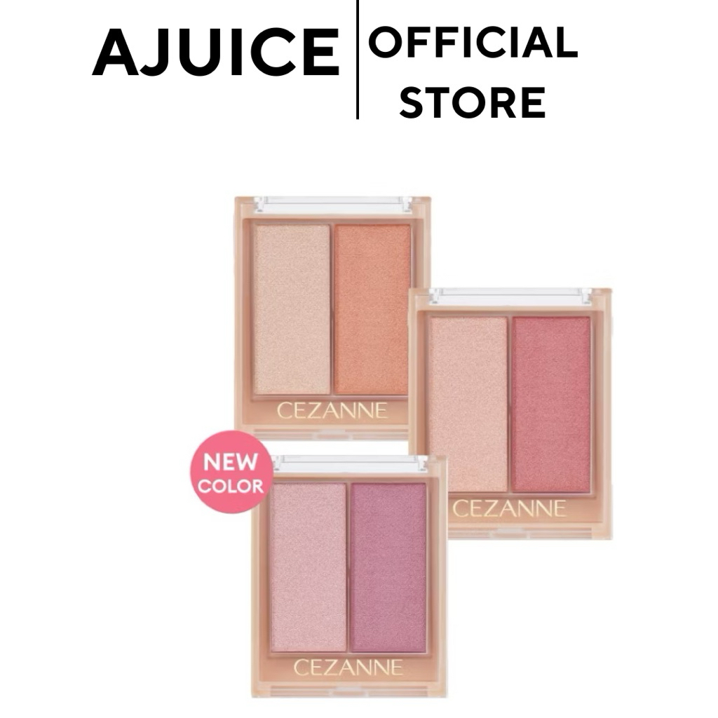 ส่งด่วน ❗️หิ้วเองจากญี่ปุ่น🇯🇵💚Cezanne Face Glow Color 3 สี ไฮไลท์ บลัชออน และอายแชโดว์2หลุม