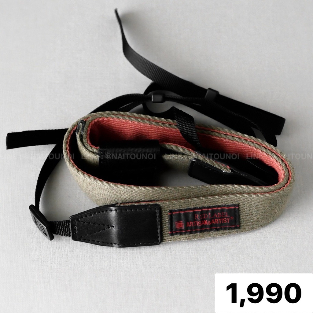 ( Used!! ) Artisan & Artist RDS-AC100 Khaki/Orange Strap with Lens Cap Holder < Top Mint >