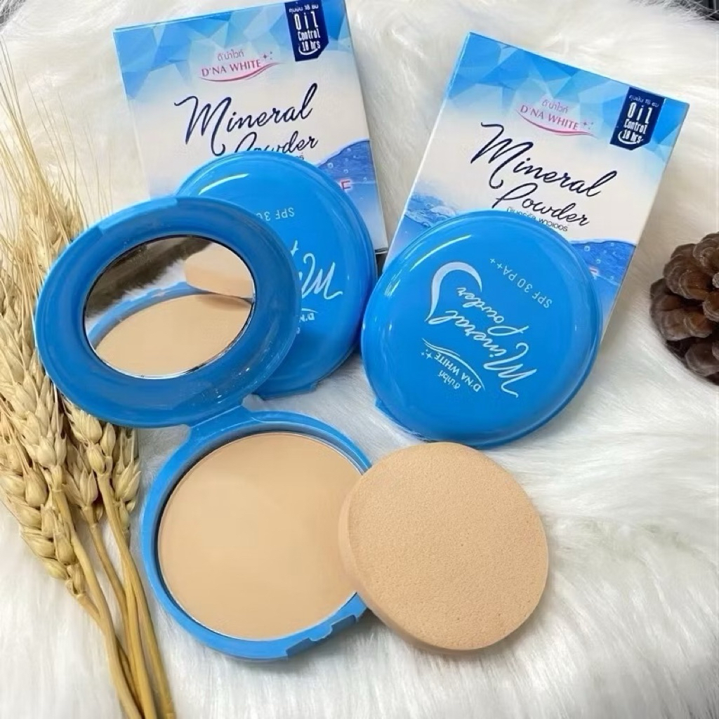❤️ของแท้❤️แป้งพัฟ แป้งแมท แป้งเบลอผิว ดีน่าไวท์ DNA White Mineral Powder แป้งพัฟน้ำแร่ คุมมัน 18 ชั่วโมง - รูปที่ 4