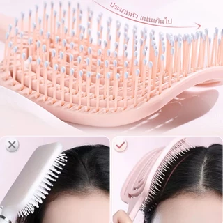 จัดส่งตอนนี้ ！ทรงกลม แบบพกพา สําหรับบ้าน หวีถุงลมทำให้ผมฟู ใหญ่ หวีนวดผม หวีนวดผม
