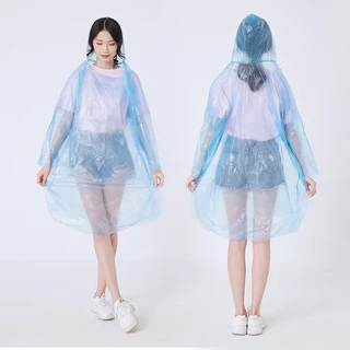 C107 เสื้อกันฝนแบบใช้แล้วทิ้ง สะดวกพกพา ขนาดฟรีไซส์ น้ำหนักเบา กันน้ำ ใส่ได้ทั้งชายหญิง