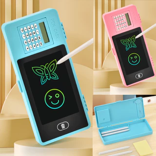 3in1กล่องปากกากระดานเขียนด้วยลายมือ เครื่องคิดเลขในตัวกล่องใส่ปากกาน่ารัก PEN CASE WITH Calculator LCD DRAWING Tablets