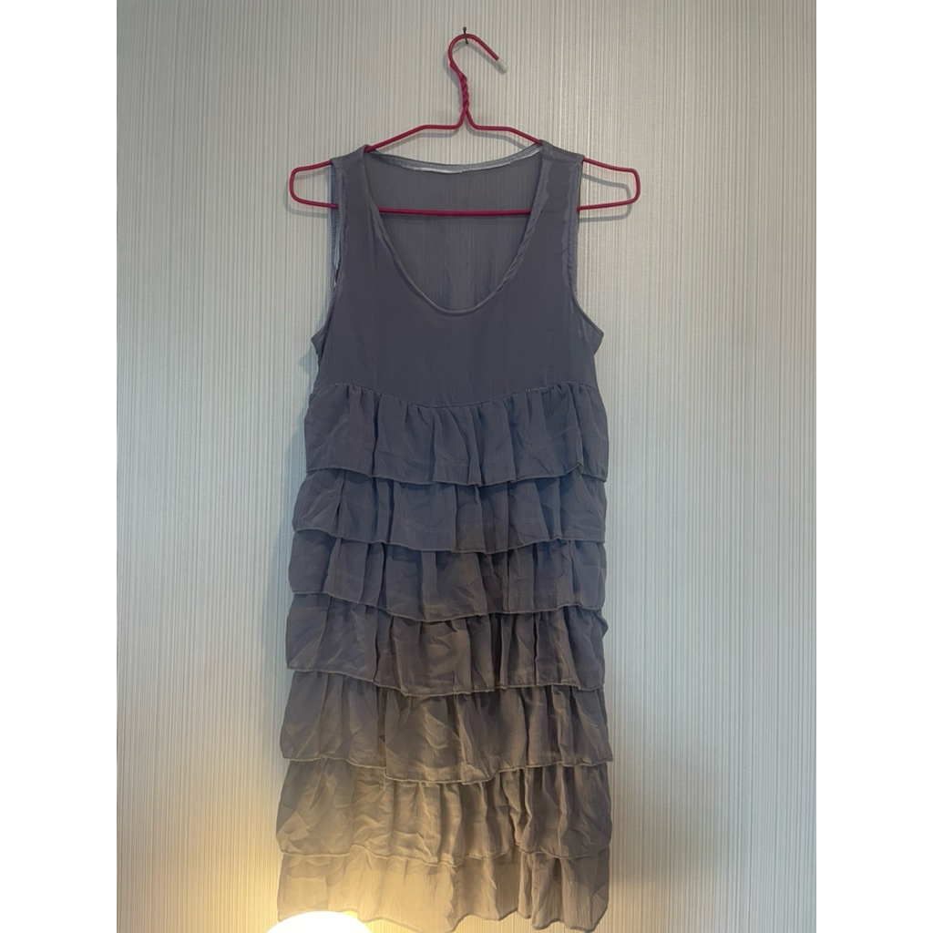 Y2K soft summer ruffle dress🩶🪐