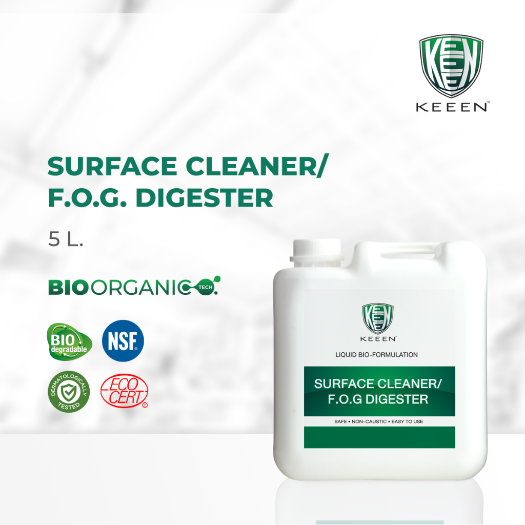 Keeen ผลิตภัณฑ์ทำความสะอาดอเนกประสงค์ - SURFACE CLEANER/F.O.G DIGESTER  *KASALONG* 5L (ขนาด 5 ลิตร)
