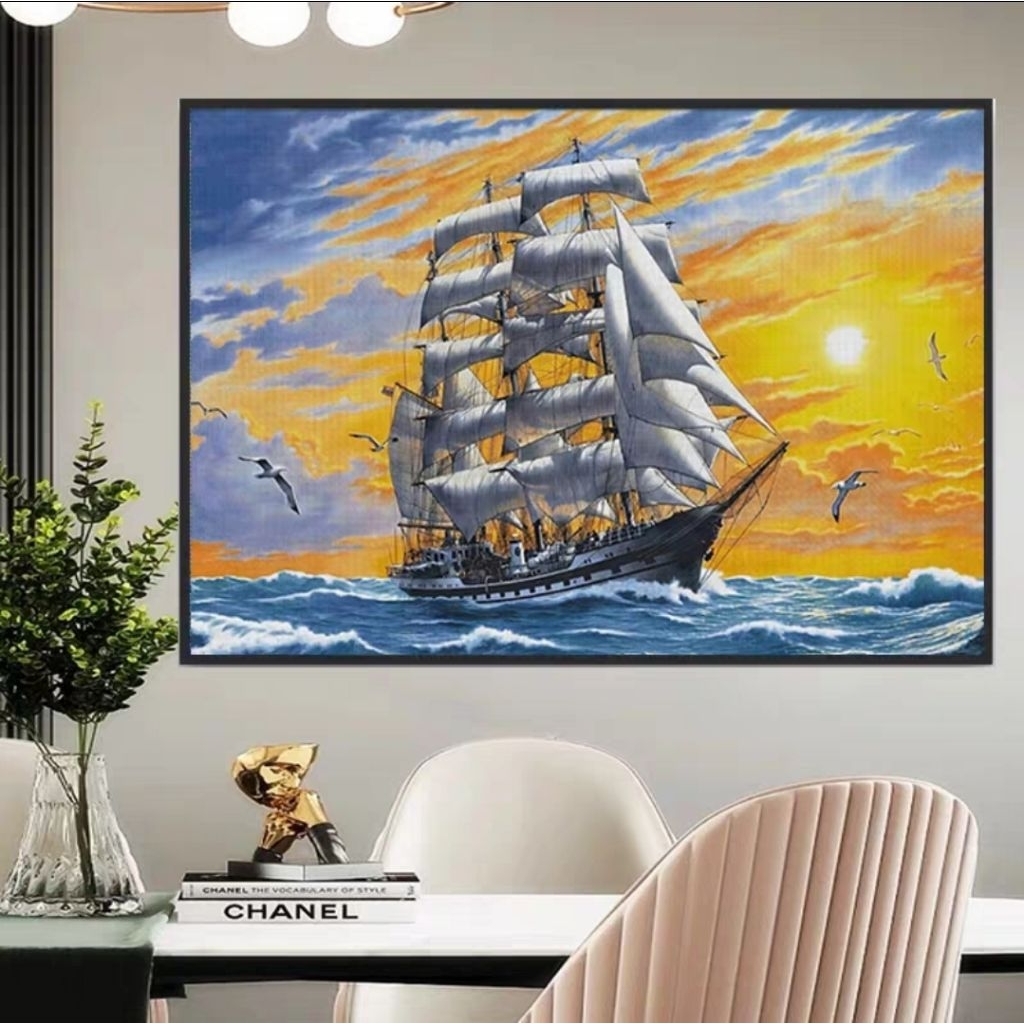 ครอสติชพิมพ์ลาย9ct ขนาด 100*68cm