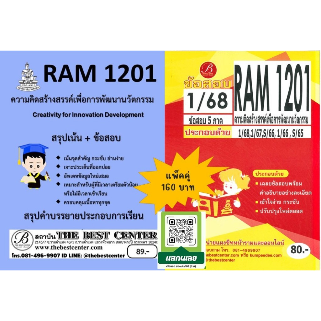 สรุป RAM1201 ความคิดสร้างสรรค์เพื่อการพัฒนานวัตกรรม (Creativity for Innovation Development) แพ็คคู่