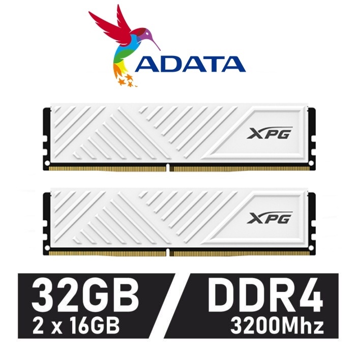 32GB (16GBX2) (3200) RAM DDR4 (แรมพีซี) ADATA D35 XPG WHITE (AX4U320016G16A-DTWHD35)
