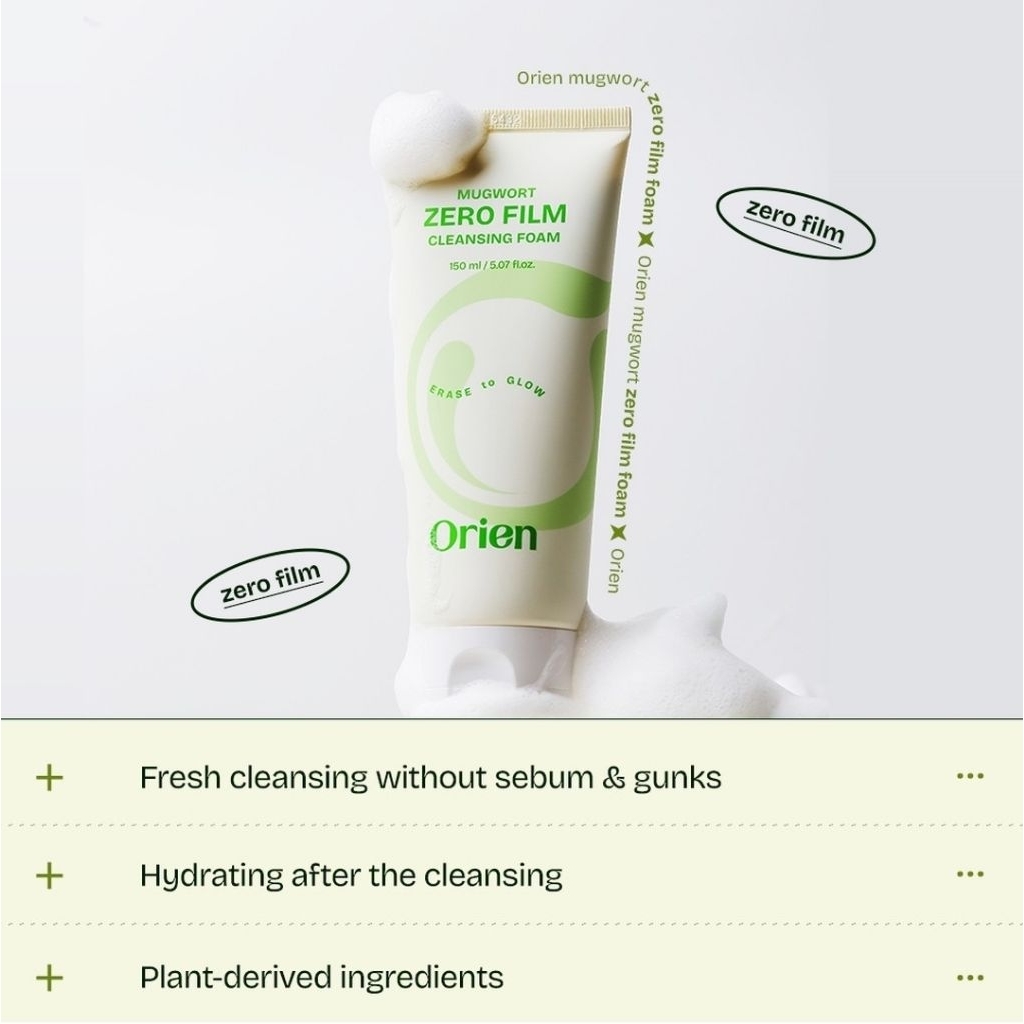 Orien Mugwort Zero  Film Cleansing Foam 150ml.